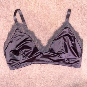 Silk, lace trimmed Bralette!
